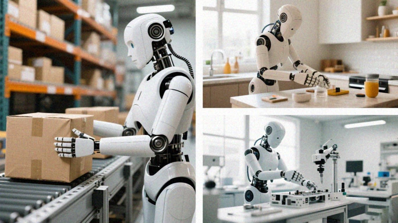 Real-life footage of humanoid robots operating in multiple.jpg
